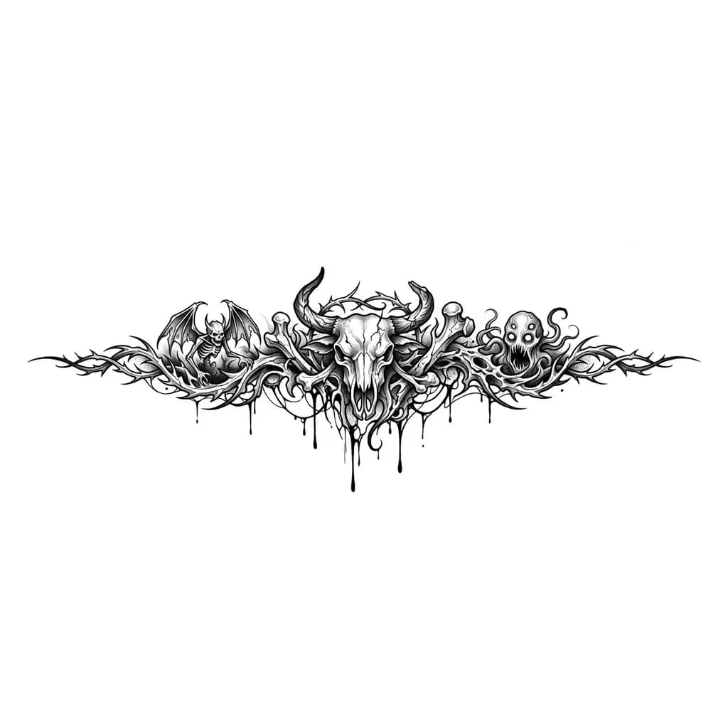 Тату эскиз: злой телец 