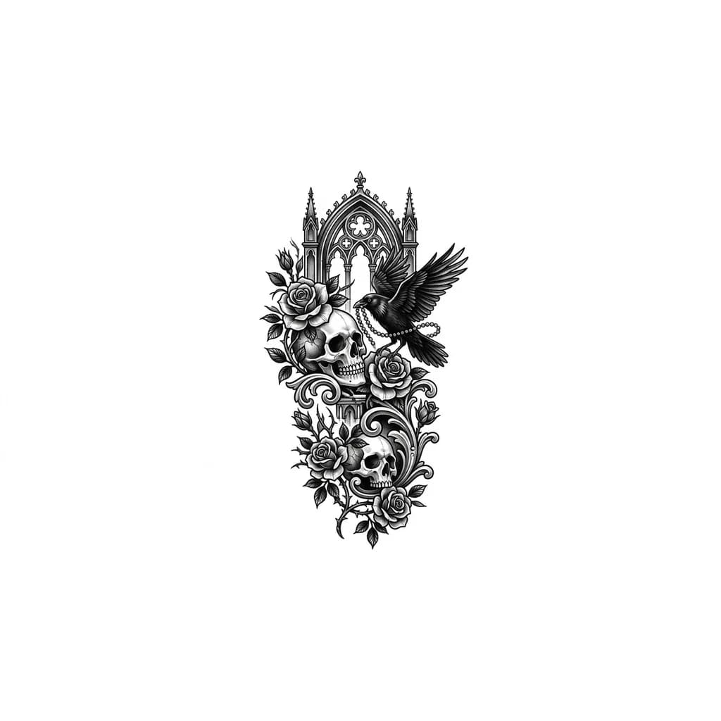 Тату эскиз: неотрайбл тонкими