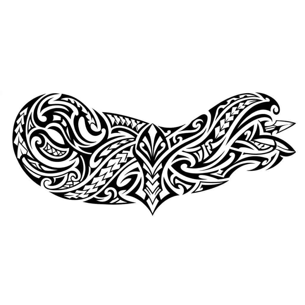 Тату эскиз: неотрайбл тонкими