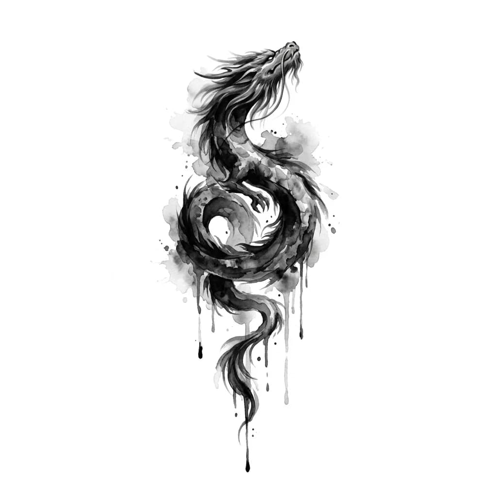 Тату эскиз: Дракон