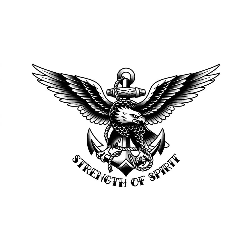 Тату эскиз: Чтобы был талисман и придавал силу духа 
