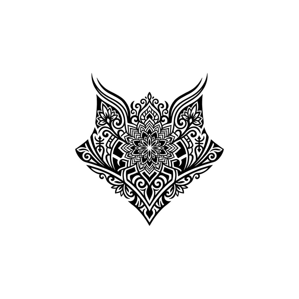 Тату эскиз: Тату на шею 