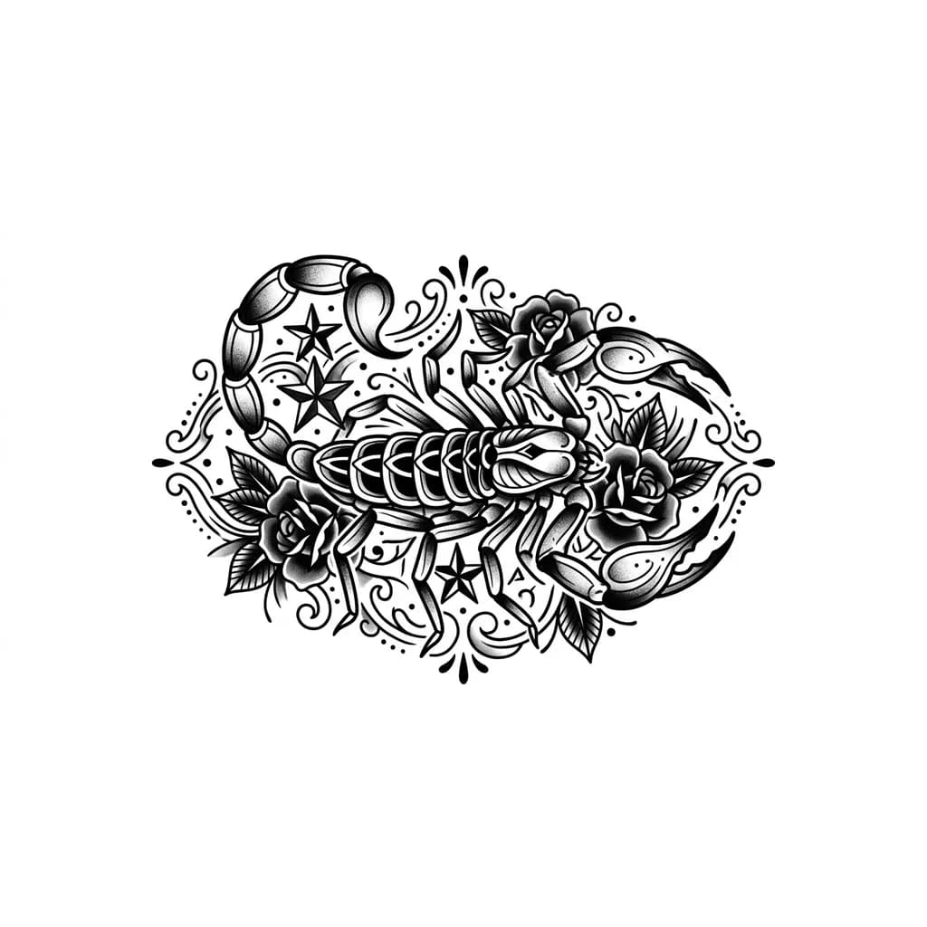 Тату эскиз: Человек со знаком зодиака скорпион , его характер, его сильные и слабые стороны, его положительные и отрицательные качества как личности