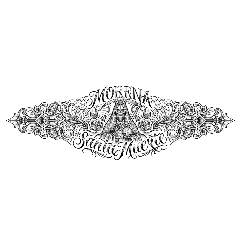 Тату эскиз: Богиня смерти Морена