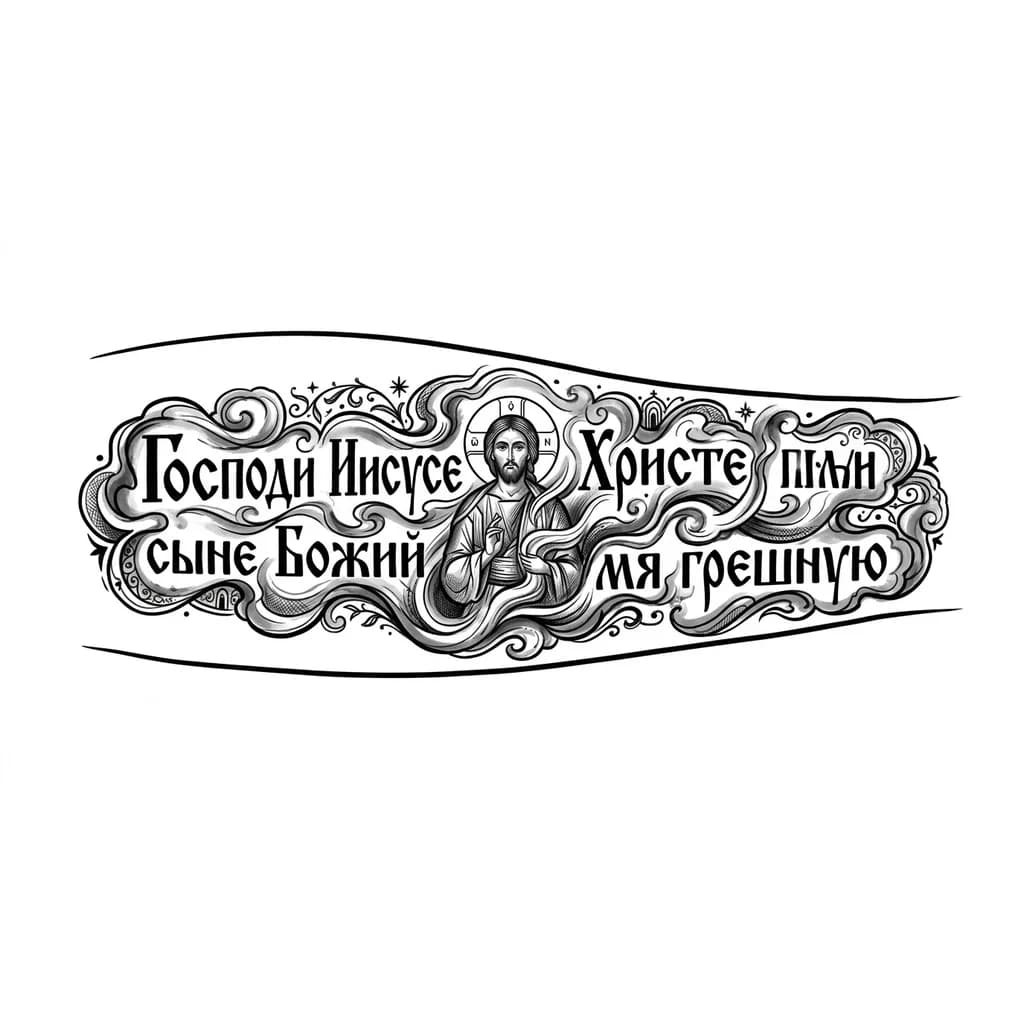 Тату эскиз: Надпись в виде дымки