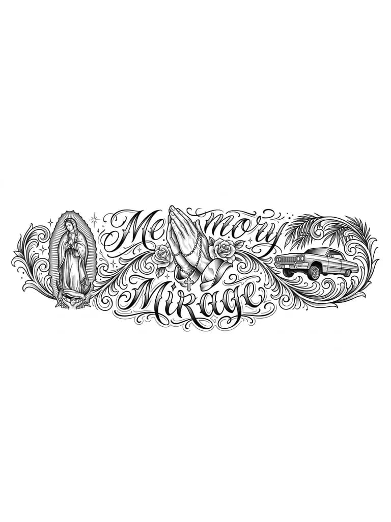 Тату эскиз: Мираж ,память 