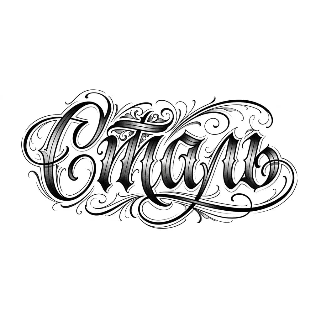 Тату эскиз: Слово сталь 