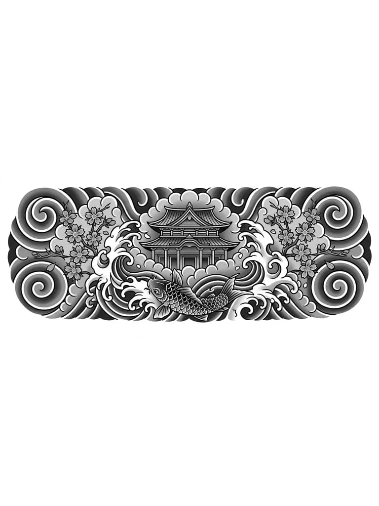 Тату эскиз: Сделай храм равнее 