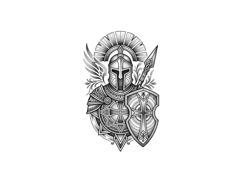 Тату эскиз: Нужен эскиз спартанца крестоносца 