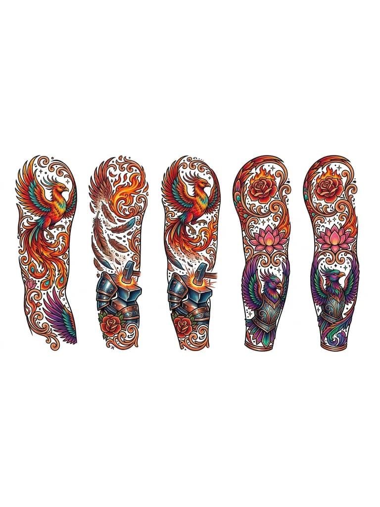 Тату эскиз: Идея перерождения, т.е отбрасывание старого и начинание нового путем закалки, что в соответствии создает нового тебя. В тату могут использоваться существа, как феникс, дракон, можно заменить, если в твоем понимание это лучше подойдет под итоговый результат. Тату в стиле неотрадик.