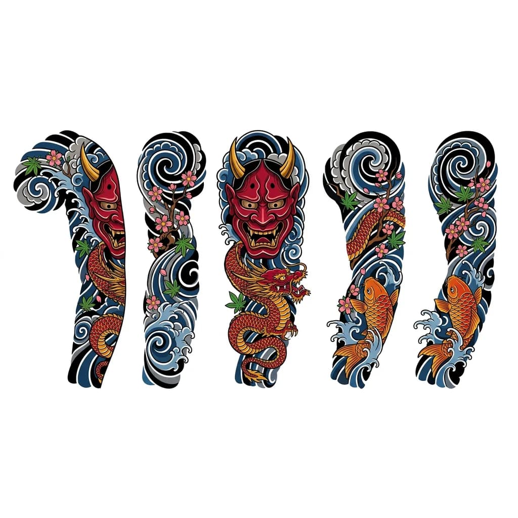 Тату эскиз: маска ханья