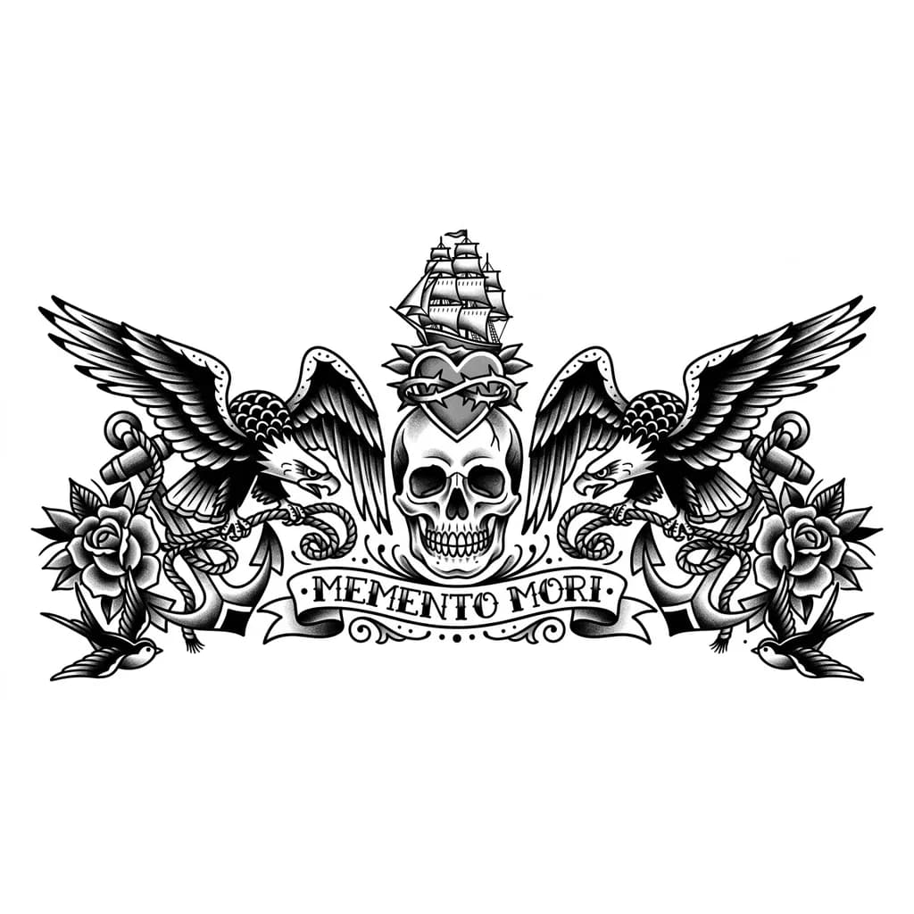 Тату эскиз: Перекрытие тату