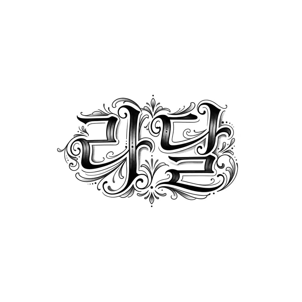 Тату эскиз: Хочу тату " 라달 " сделай эскиз