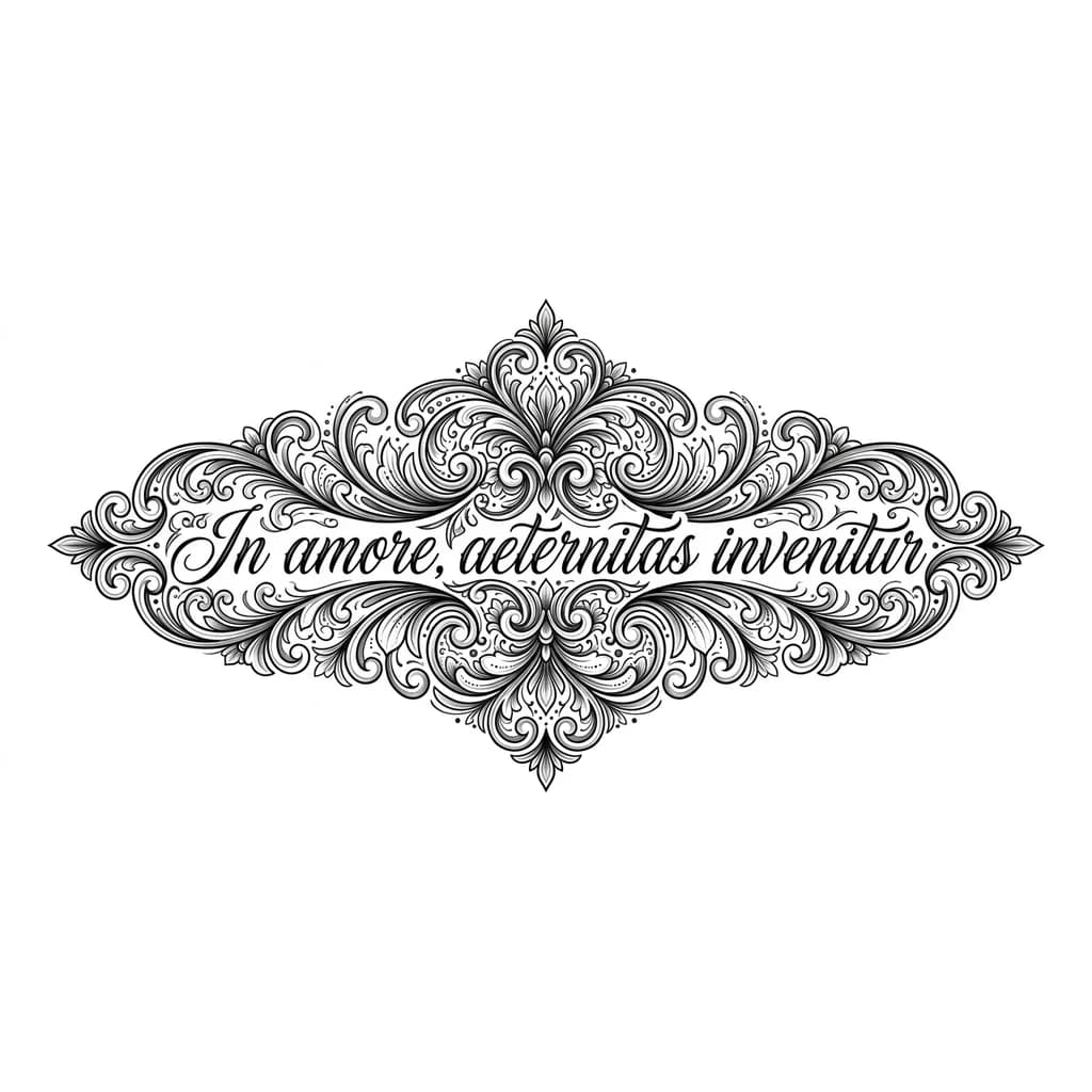 Тату эскиз: сделай красиво узоры согласно этой надписи