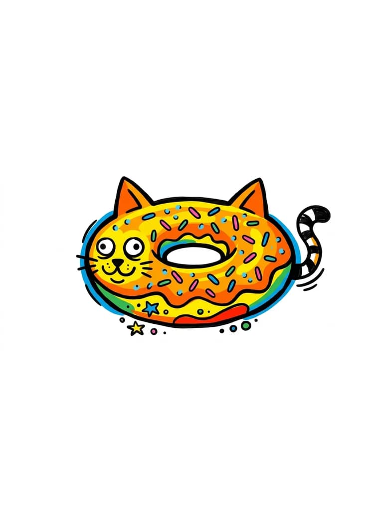 Тату эскиз: кота в форме росгвагдии