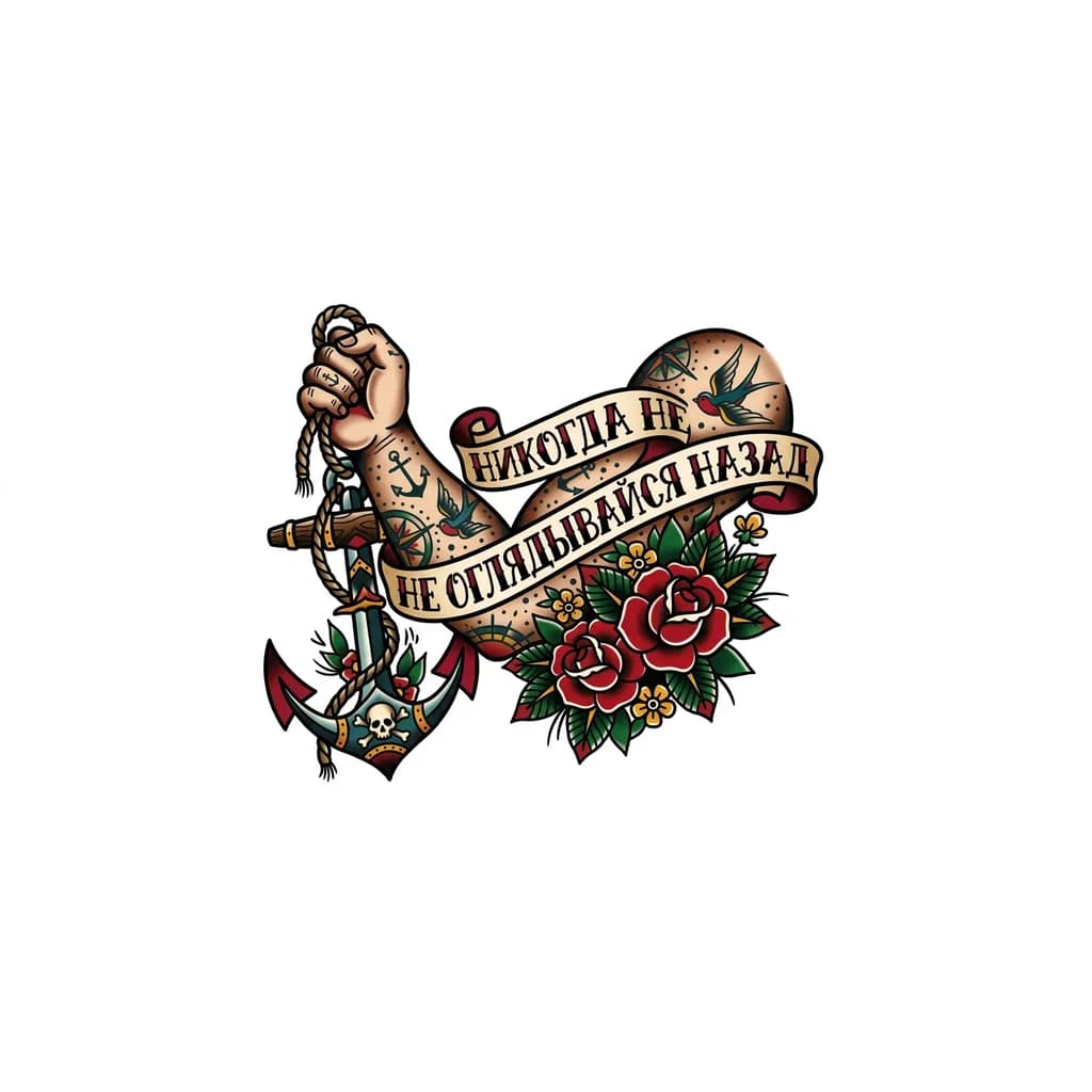 Тату эскиз: Надпись на руке с добавлением цветка