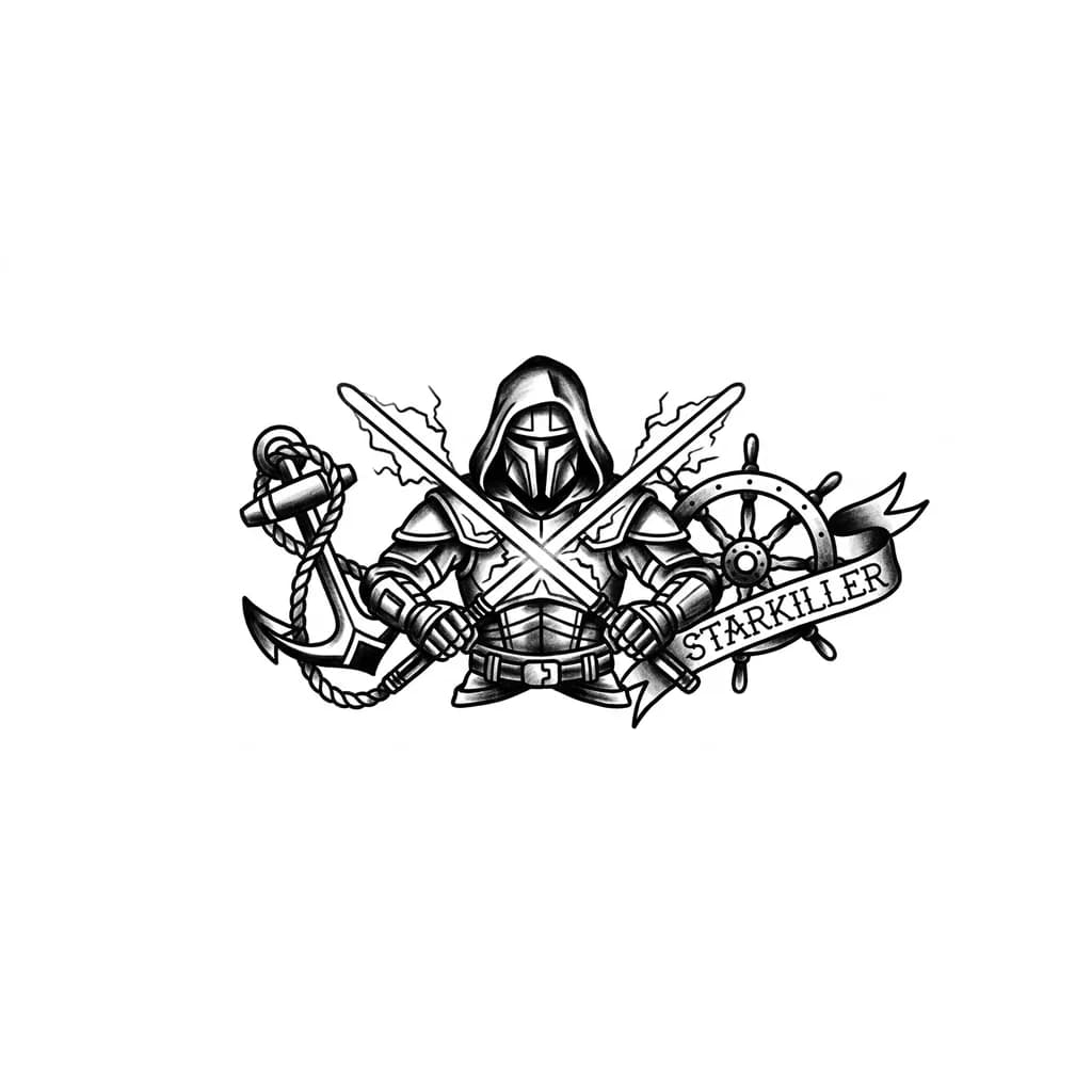 Тату эскиз: Старкиллер (Гален Малек) эскиз для тату