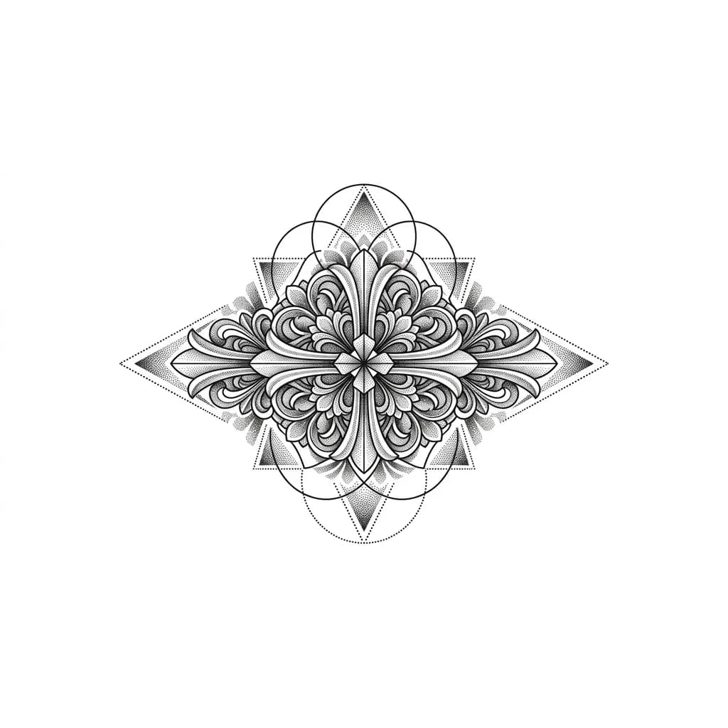 Тату эскиз:  chrome hearts 