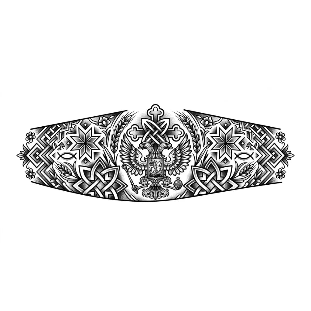 Тату эскиз: христианский стиль, или славянский 