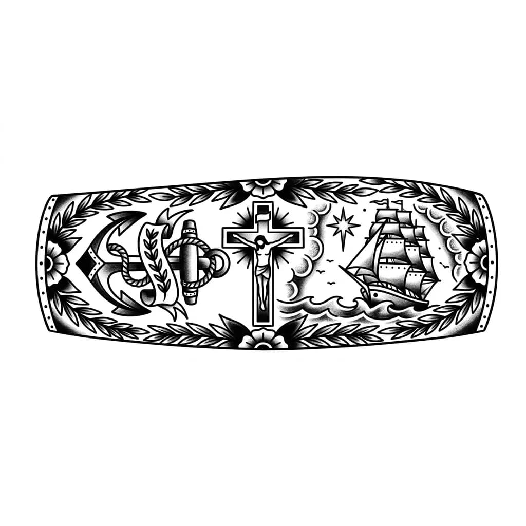 Тату эскиз: христианский стиль, или славянский 