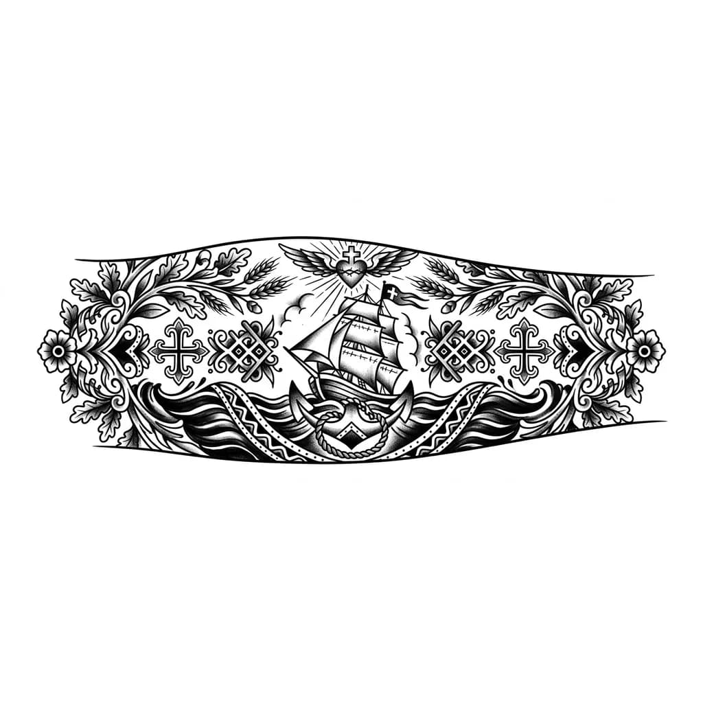 Тату эскиз: христианский стиль, или славянский 