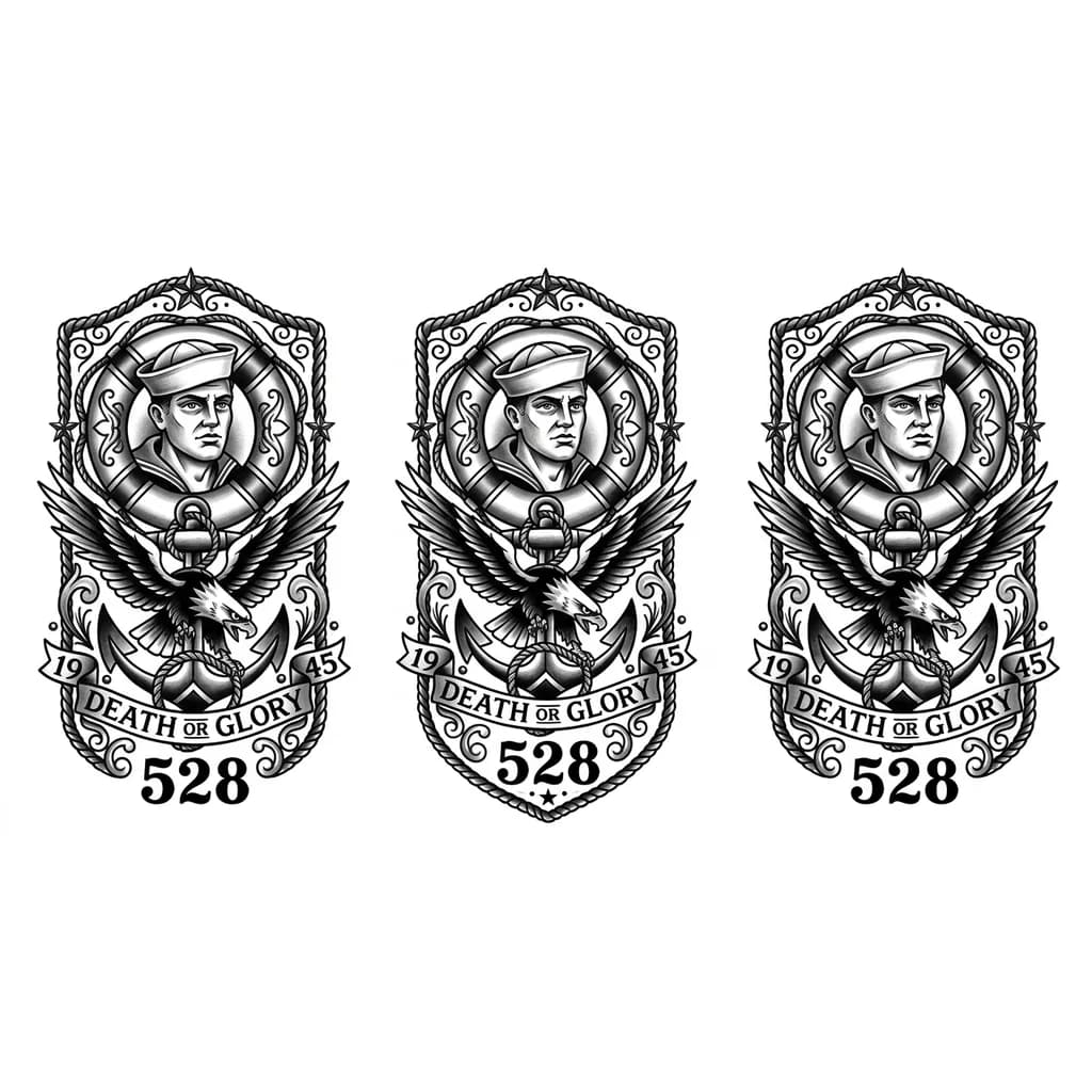 Тату эскиз: номер жетона 