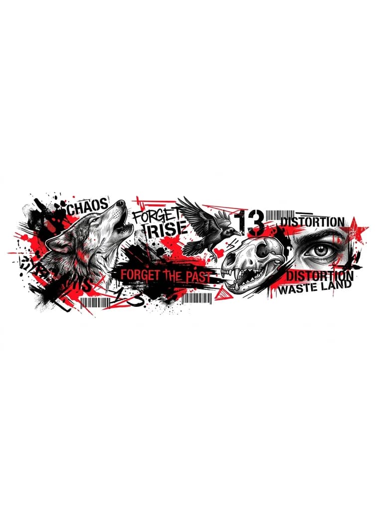 Тату эскиз: Высокая детализация , много житных контуров и темных цветов , высокая детализация мелких деталей 