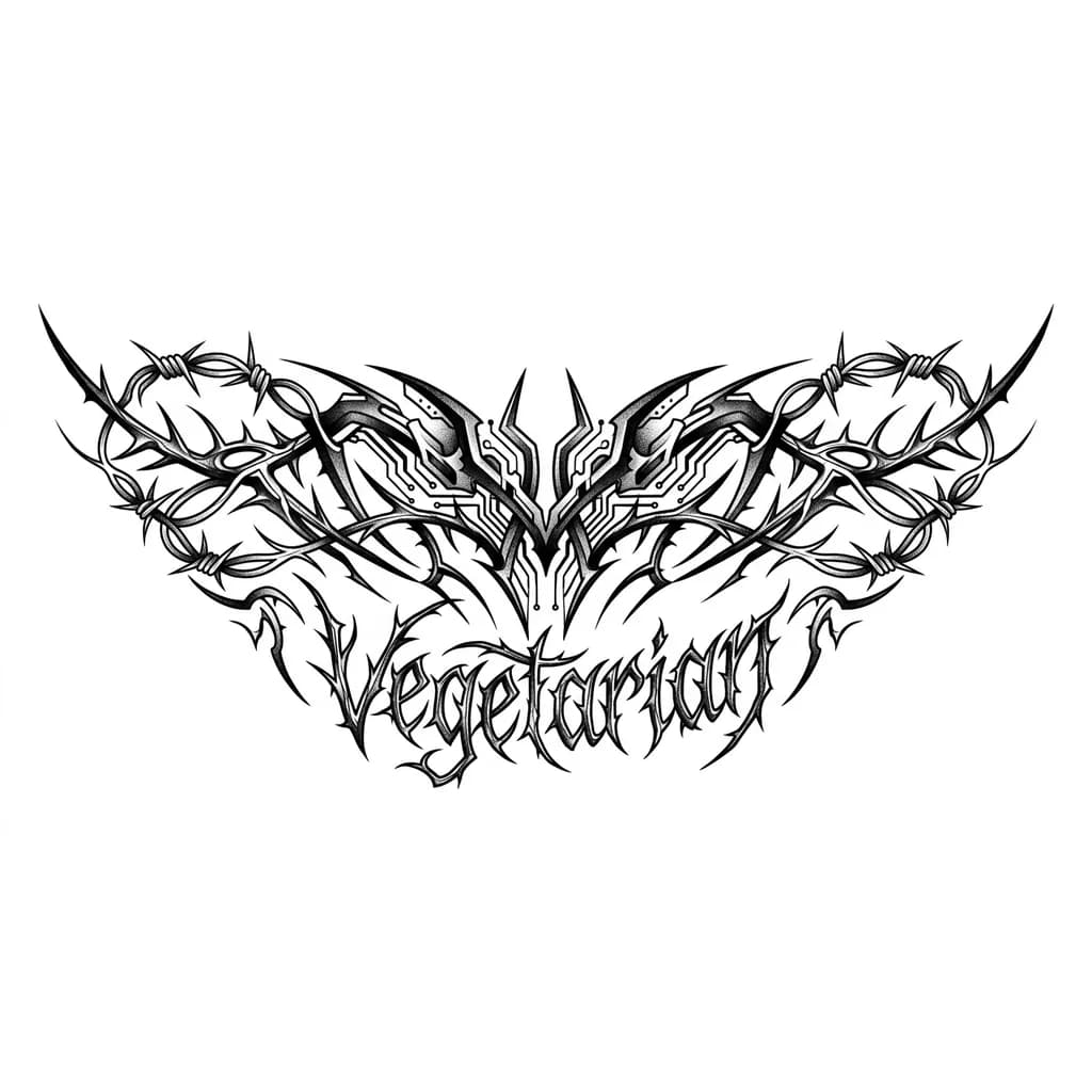 Тату эскиз: Надпись в виде прути 