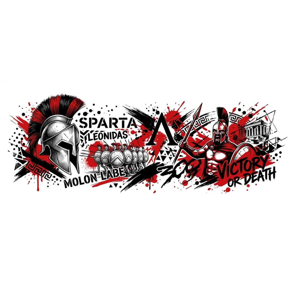 Тату эскиз: Древняя спарта, греция