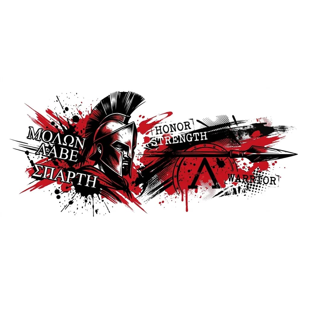 Тату эскиз: Древняя спарта, греция