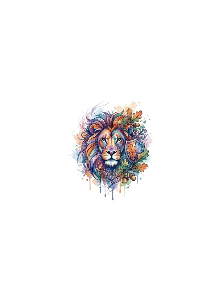 Тату эскиз:  любовь, мудрость и забота, мужество и отвага, семейные ценности 