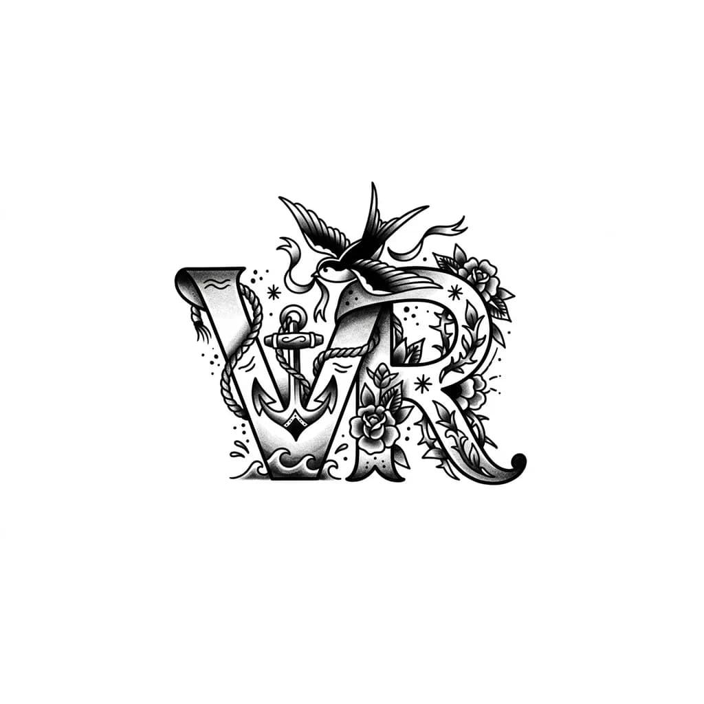 Объединить буквы VR