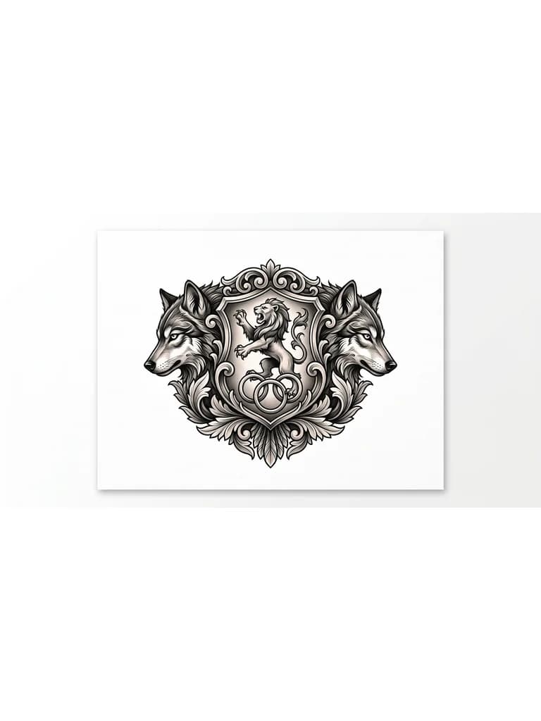 Тату эскиз: Символ семьи, верности, защиты, мужества и чести. 