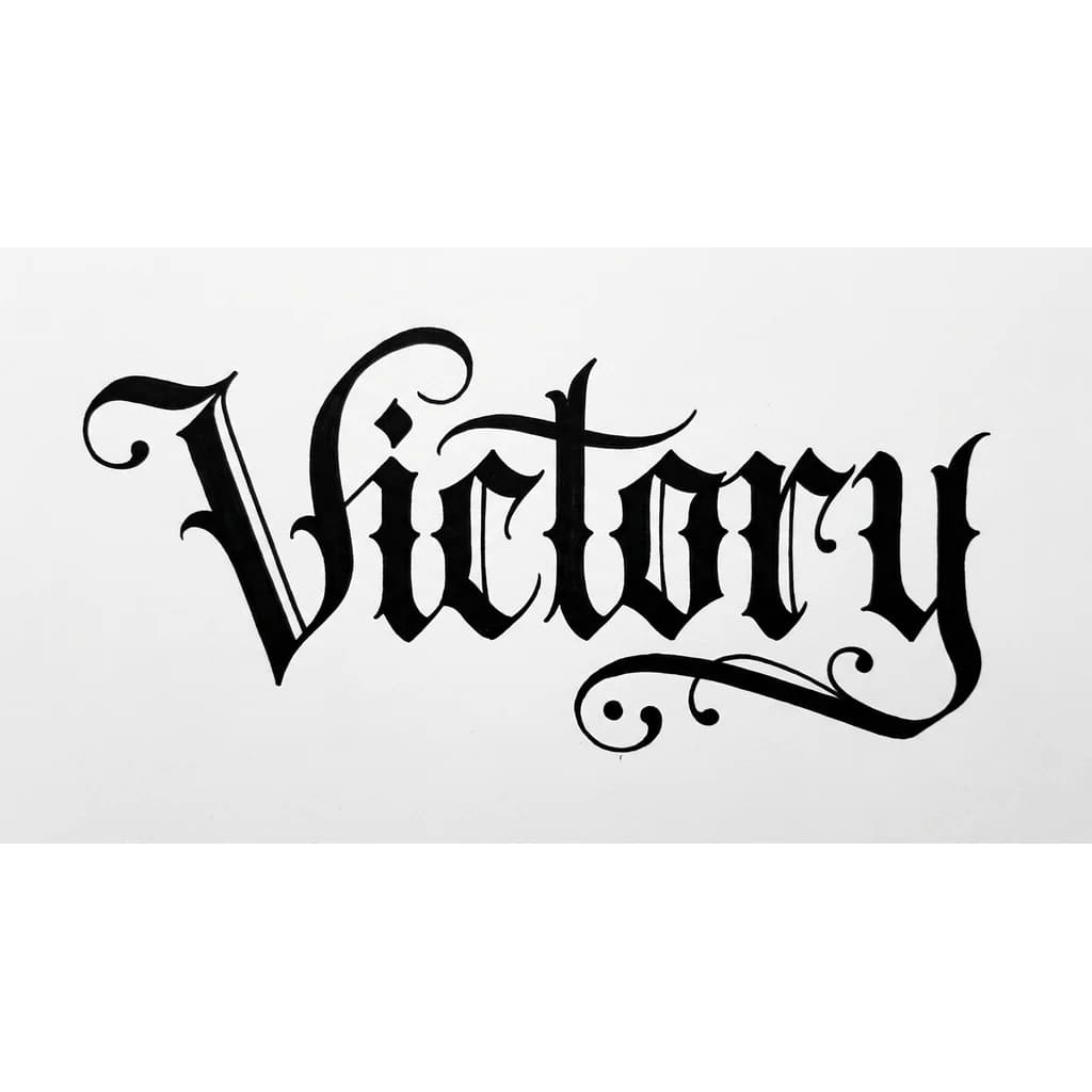 Тату эскиз: Font: Victory  (gothic dark lettering)