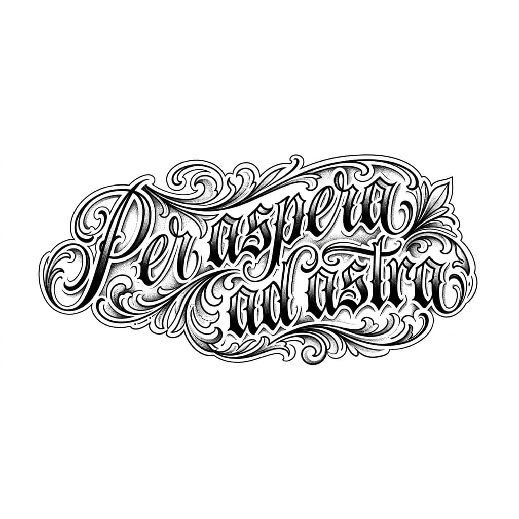 Тату эскиз: Per aspera ad astra