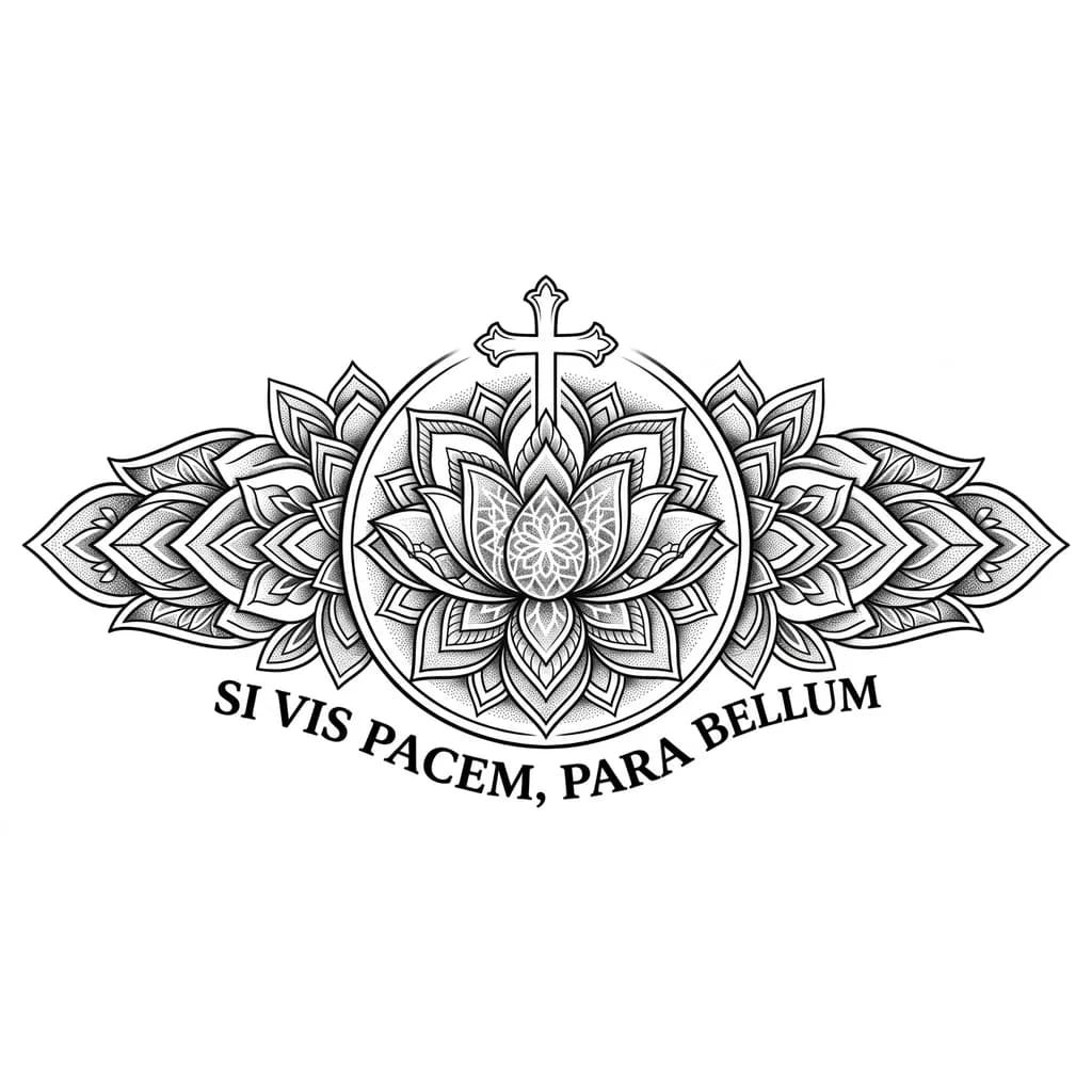 Тату эскиз: хочу христианский крест и текст сверху вниз 