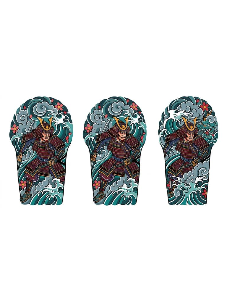 Самурай тату эскиз