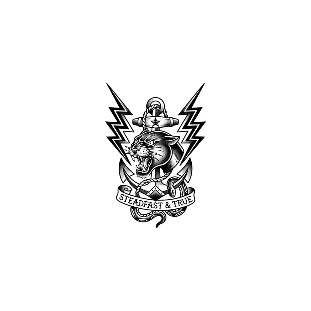 Тату эскиз: Молнии в стиле трайбл