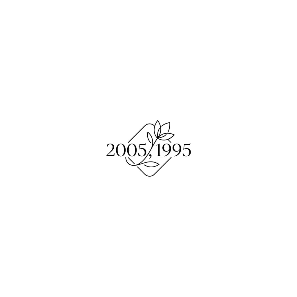 Тату эскиз: Две даты рождения 2005 и 1995