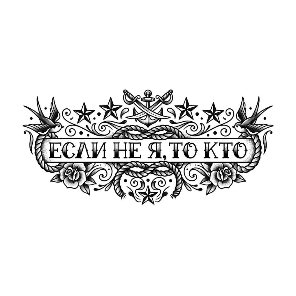 Тату эскиз: тату фразы 
 

