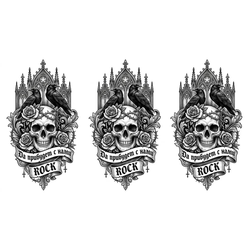 Тату эскиз: Heavy Metal