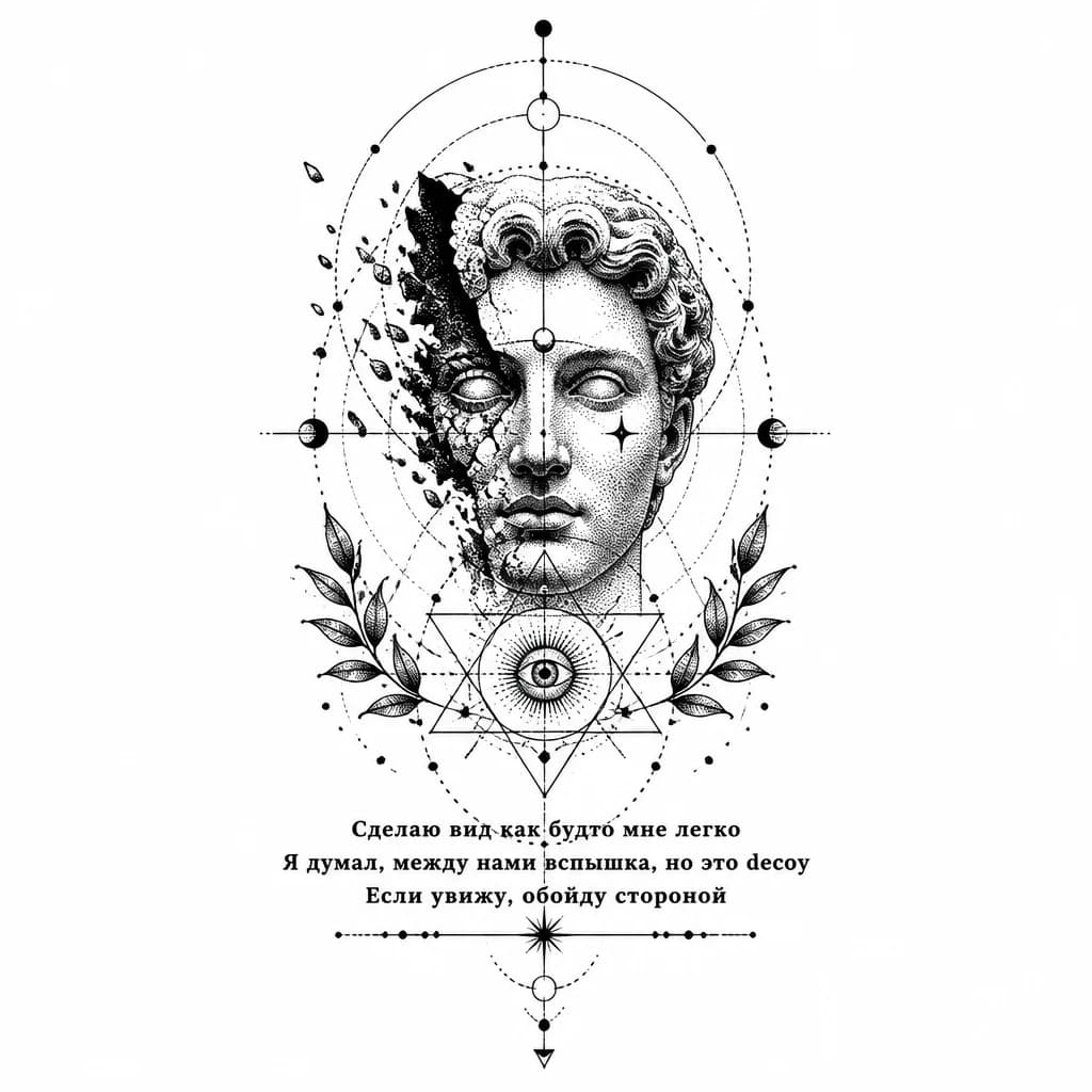 Тату эскиз: Текст 