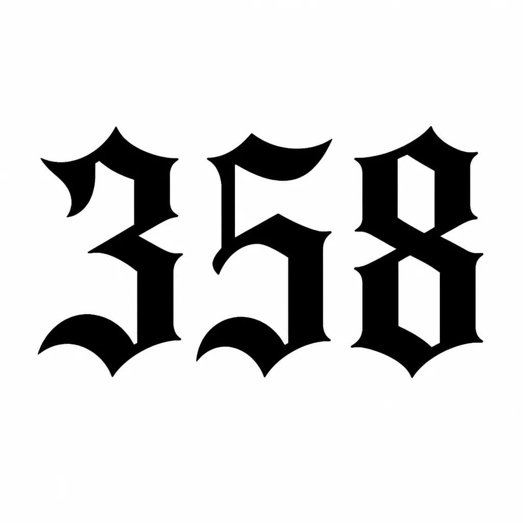 Тату эскиз: Font: 358 (old english blackletter)