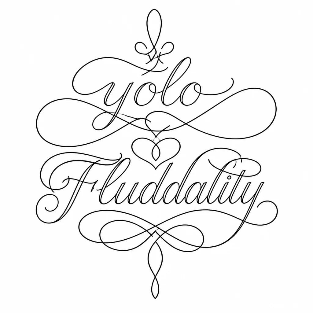 Тату эскиз: строчки написанные ;
Мне нужен yolo я не ищу чувств
                                     Fluddality