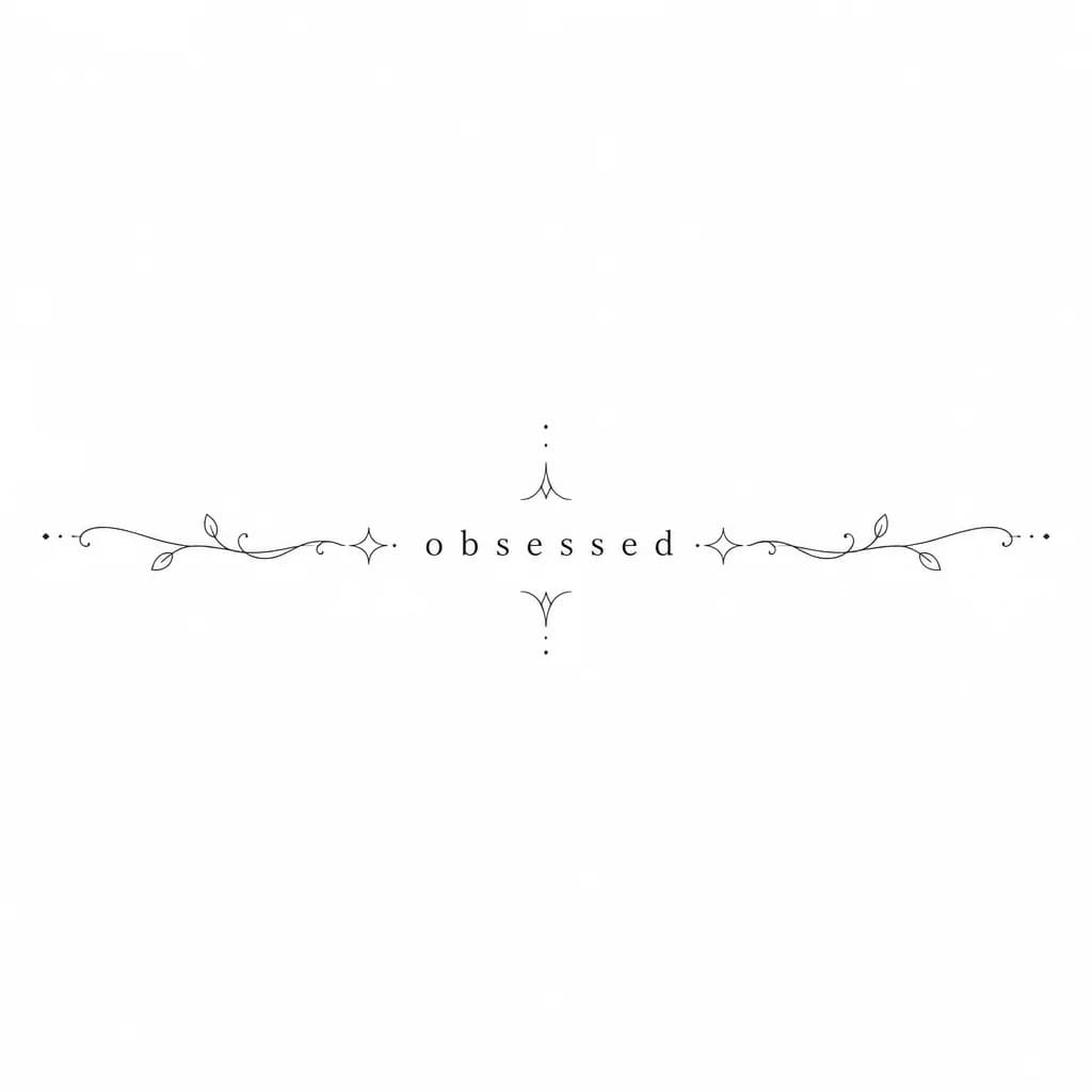 Тату эскиз: Надпись obsessed