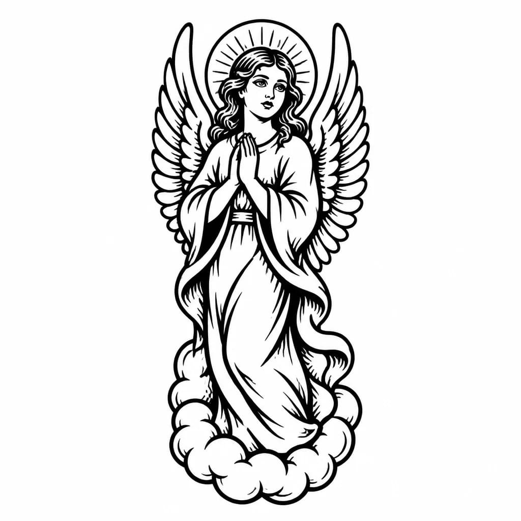 Тату эскиз: Ангел