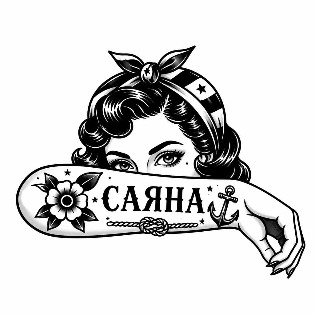 Глаза девушки на руке
