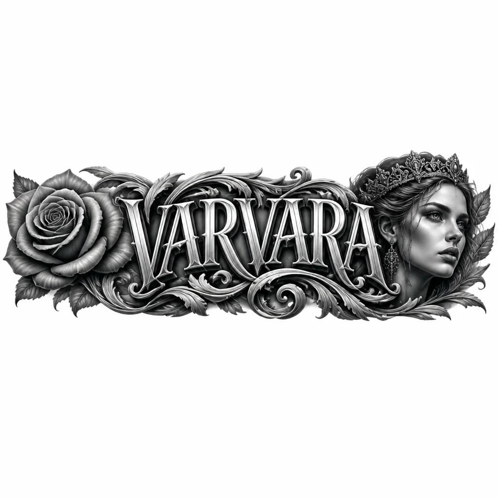 Тату эскиз: Имя VARVARA