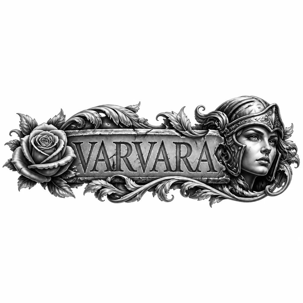 Тату эскиз: Имя VARVARA
