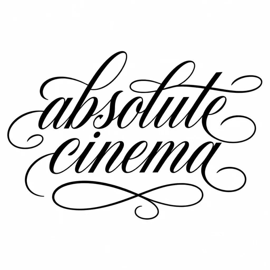 Тату эскиз: Font: absolute cinema  (elegant calligraphy)